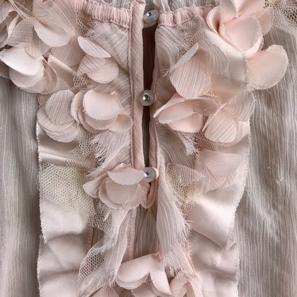 Abercrombie & Fitch ruffled chiffon tee shirt - Picture 2 of 4